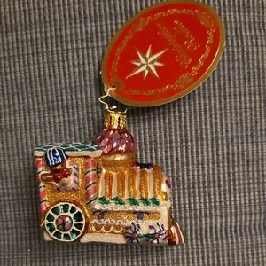 Christopher Radko "Sugar Choo Choo Gym" Train NWT & Box. Pink & Gold